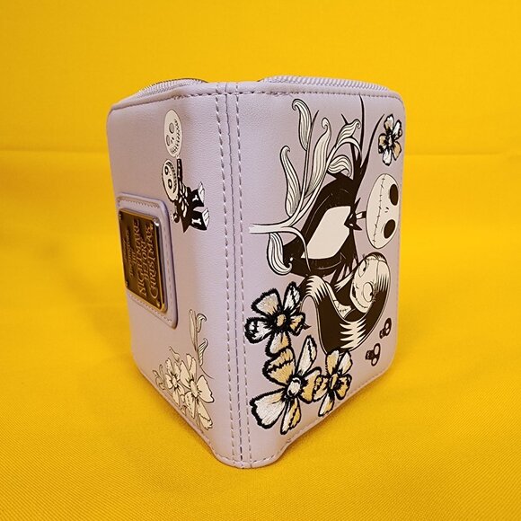 Loungefly Disney NBC Jack & Sally Floral Lavender Floral Zip Wallet NEW - Picture 12 of 12